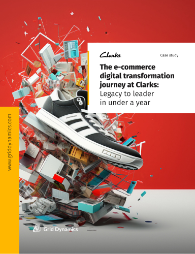 A sports show and the title The e-commerce digital transformation journey